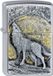 Zippo Stormaansteker - Wolf and Moon, geborsteld chroom, embleem - Navulbaar - Herbruikbaar - Windbestendig design - Geschenkdoos - Made in USA