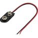 TRU COMPONENTS TC-13220476 Connecteur clip pression 1x 6LR61 (9 V) raccordement par empreinte pile 9V (L x l) 28 mm x 15 mm