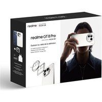 Realme Smartphone Pack GT8 Pro 5G Dual nano SIM 512 GB 6.79" Diary White + Decoratieset Wit + Oplader 120 W Wit + In-Ear hoofdtelefoon Buds Clip Zwart