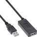 InLine 34616A USB 2.0 actieve verlengkabel, USB-A stekker/bus, 7,5 m, Zwart