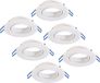 HOFTRONIC - Set van 6 Balos GU10 Inbouwspots - Wit - Kantelbaar - Aluminium