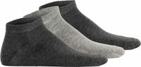 Hudson Simply³ Sneakersokken, uniseks, 3 stuks, grijs, 39-42