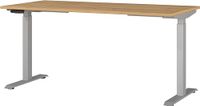 Germania bureau 7908-638, Grandson-eiken-Nb./zilver, EL. in hoogte verstelbaar, 160 x 120 x 80 cm