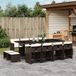 Prolenta Maison Exclusive Tuinset voor de tuin, 13-delig, met kussens, bruin, van polyrotan