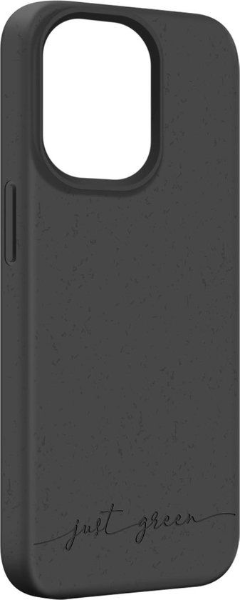 JUST GREEN, Hoesje geschikt voor iPhone 14 Pro - Natura Recyclebaar, Zwart