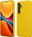 kwmobile telefoonhoesje geschikt voor Samsung Galaxy S24 FE - Hoesje met siliconen coating - Smartphone case in stralend geel