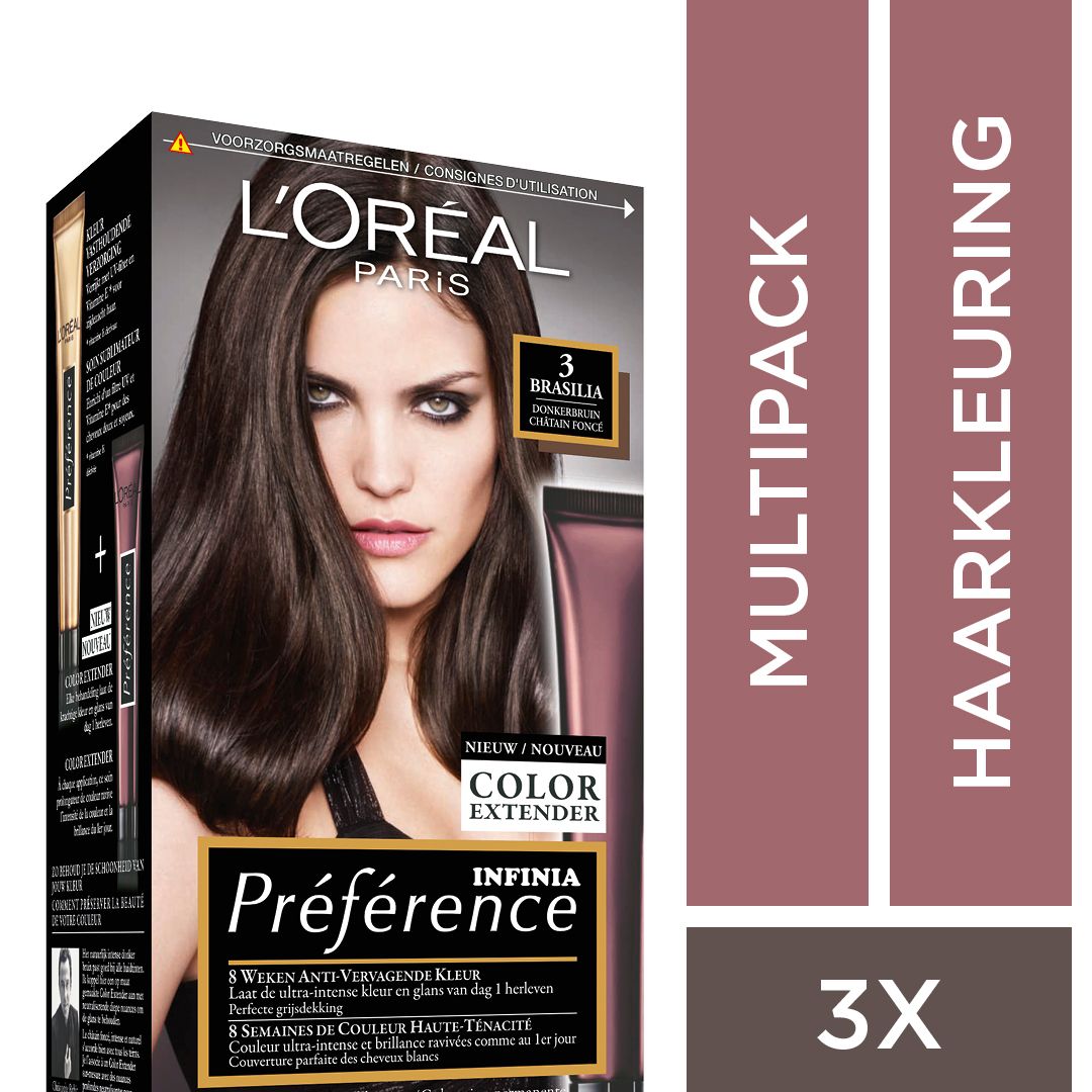L'Oréal Préférence Récital 3 Brasil - 3 stuks voordeelverpakking