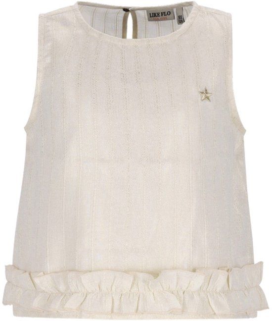 Like Flo Chloe Flo girls top met ruche aan de zoom - Soft gold - Maat 104