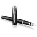Parker IM Vulpen | Zwarte Lak met Chrome Trim | Fijne penpunt met blauwe inkt navulling | Geschenkdoos