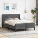 Maison Exclusive - Lit cadre avec matelas, gris foncé, 140 x 190 cm, velours