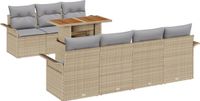 vidaXL Tuinbank Set Beige en Lichtgrijs