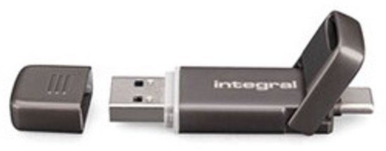 Integral SlimXpress Dual - Externe SSD - 512 GB - USB-A en USB-C - Donker brons
