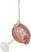 Vondels Cocktail Paloma 10cm Verre Boule de Noël, Rose, 1 Pièce