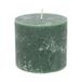 Bougie bloc, vert foncé, Ø10 x 9 cm