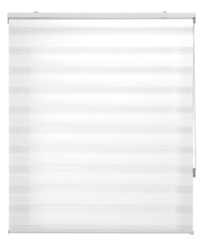 INTERBLIND Rolgordijn voor nacht en dag - 140 x 250 cm - Wit