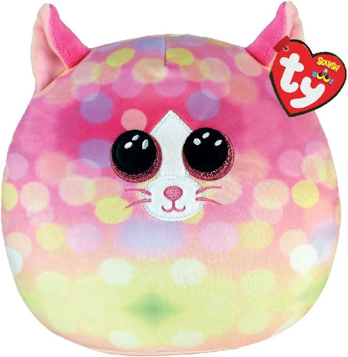 TY Squish a Boo Sonny Pink Cat 20cm