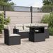 Maison Exclusive - Ensemble de meubles de jardin 6 pièces avec canapé et coussins, noir, en polyrotin