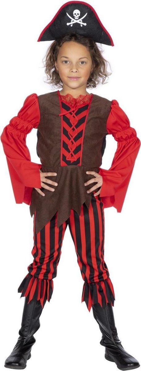 Wilbers Piratenmeisje bruin/rood - Polyester - 2021 - 8720059006144