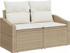 vidaXL Banc de jardin 6 pièces Beige Polywood