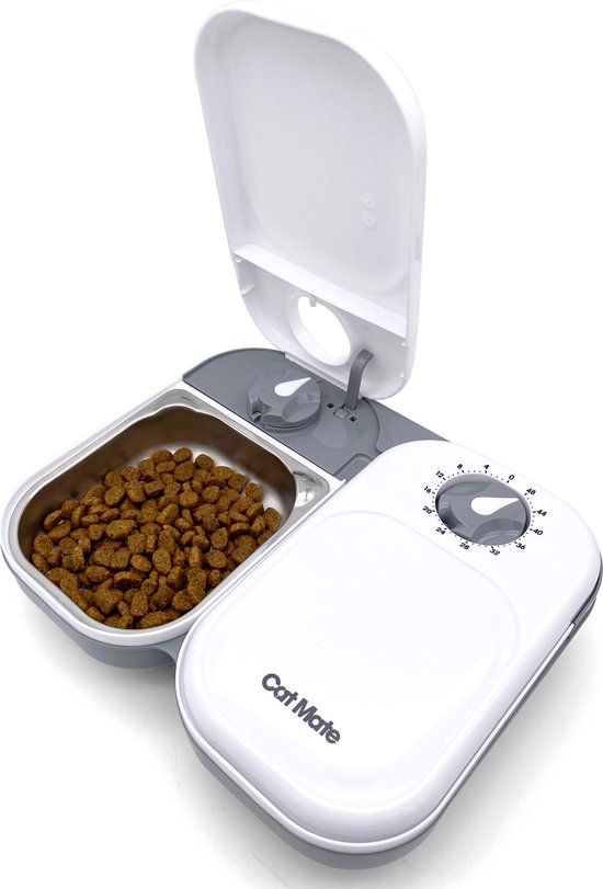 Cat Mate C200 2 Meal Automatische Voerbak - Wit