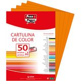 Fixo Paper 11120352 karton, A3, 50 vellen, oranje, 180 g