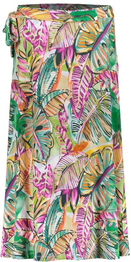 GEISHA Rok 66440-60 MT M Groen Gebloemd Viscose Lente/Zomer