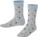 FALKE Ditsy Flowers gedessineerd katoen sokken kinderen grijs - maat 31-34