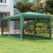vidaXL Tente de réception avec 6 parois latérales en maille 3x6 m HDPE vert