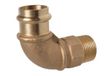 Kirchhoff Angle de raccordement en laiton rouge 90°, brut, 18 mm x 1/2"ET, 1 douille, (P4092g) - 988622355