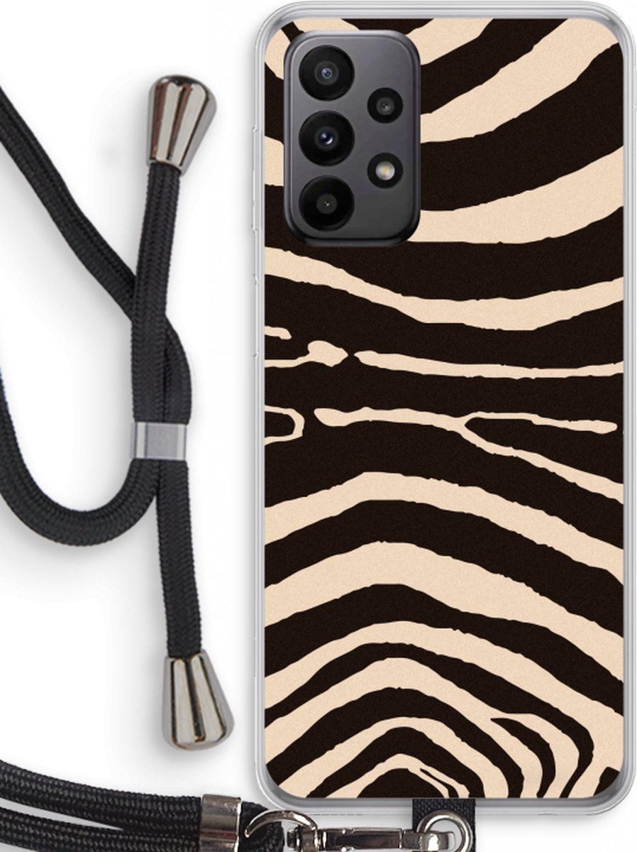 Case Company Samsung Galaxy A23 hoesje met Koord - Arizona Zebra