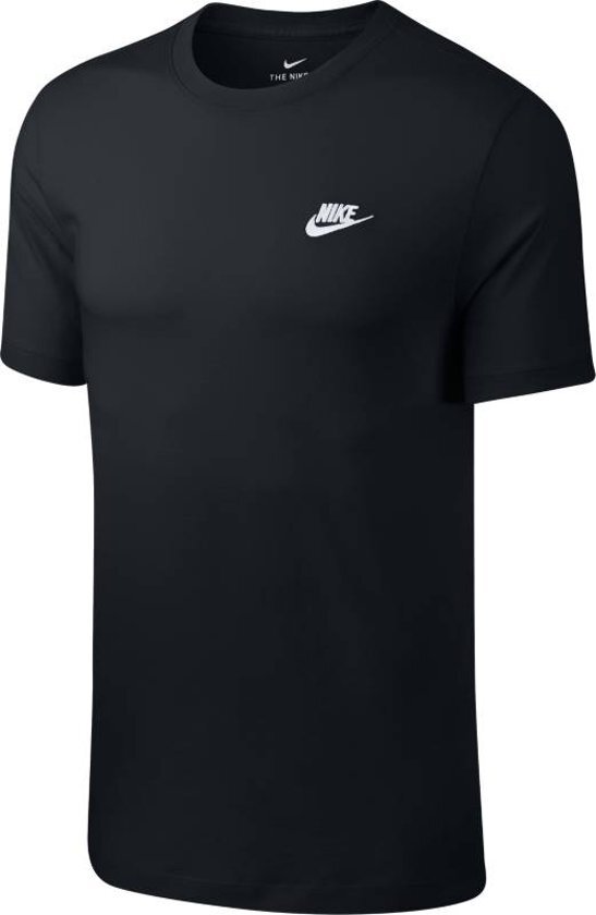 Nike NSW Club Tee Shirt Heren - Black/(White) - Maat XL