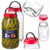 KADAX PET multifunctionele pot met deksel 5L verpakking van 2 stuks