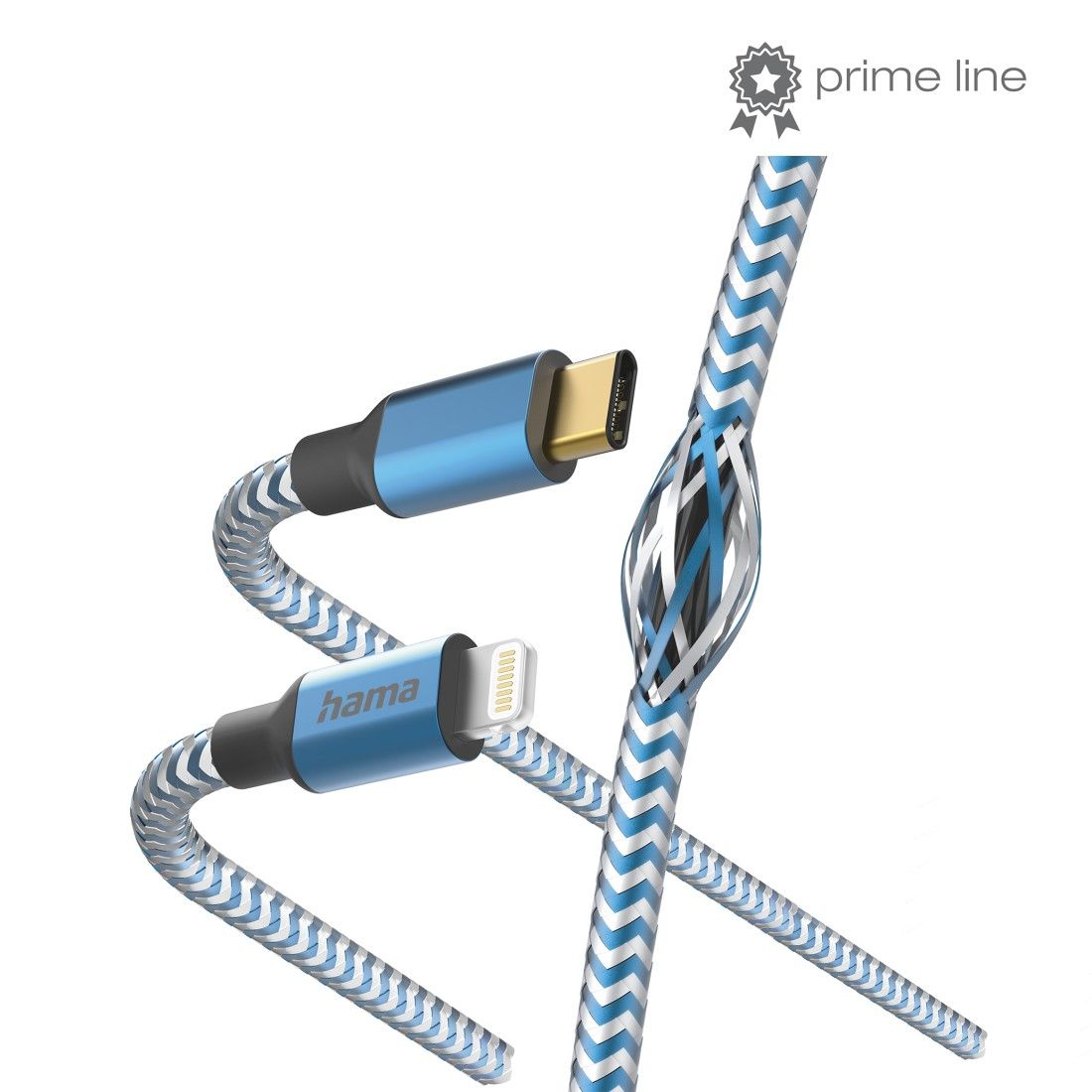 Hama Reflective USB-C to Lightning Cable - 1.5m - Blue