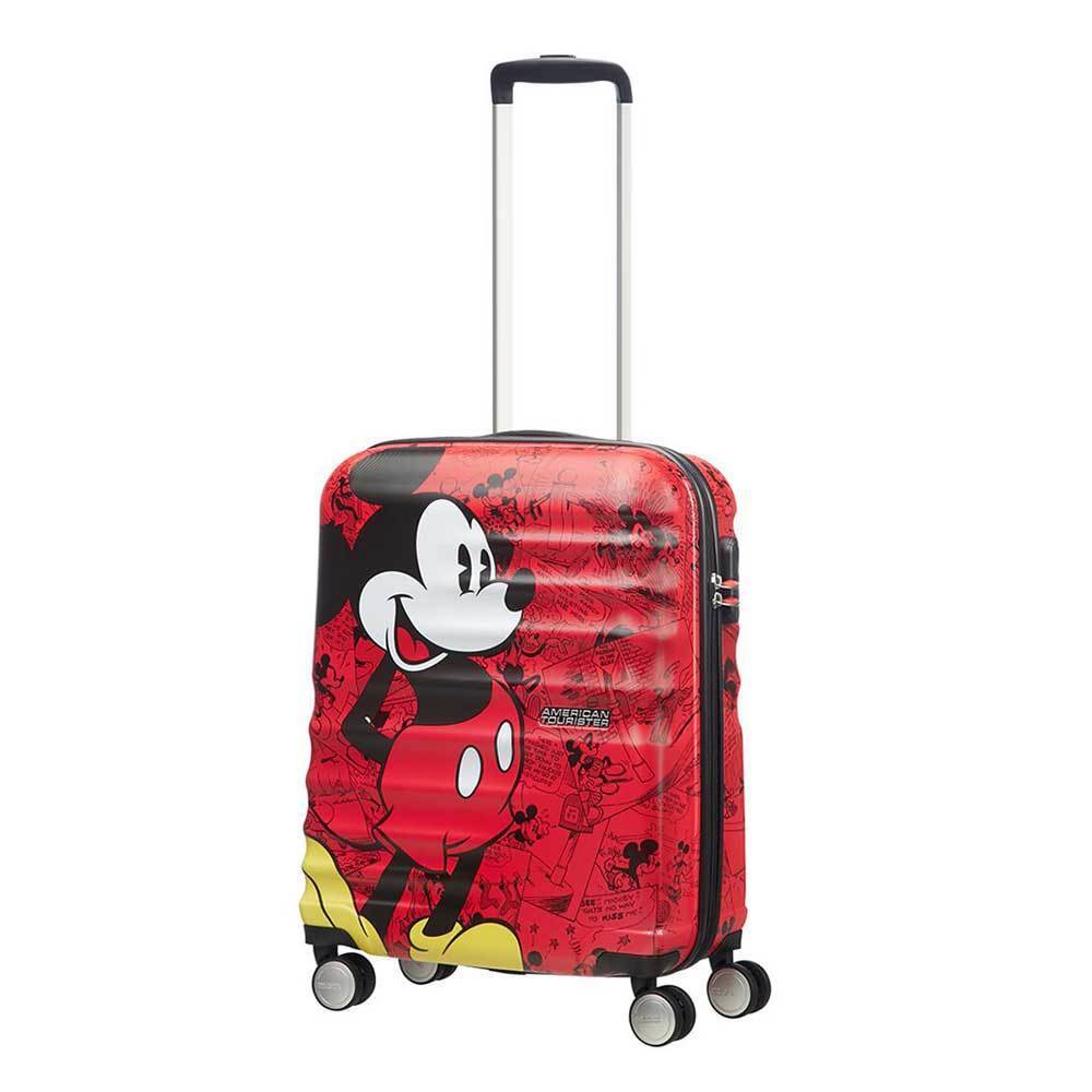 American Tourister Wavebreaker Disney Spinner 55 mickey comics red Harde Koffer Rood