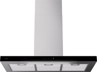 ETNA AB791RVS - 90 cm RVS Schouwkap met Glasdesign Front - A++