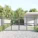 vidaXL Tuinhek van gaas zilverkleurig 300x125 cm gegalvaniseerd staal