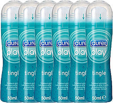 Durex Play Glijmiddel Tingle Gel Voordeelverpakking 6x50ml