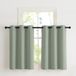 NICETOWN Vitrage, kinderkamer, set van 2, H 90 x B 107 cm, gordijn, saliegroen