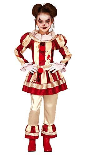 FIESTAS GUIRCA, S.L. Bloeddorstige clown kostuum voor meisjes - 8434077835272