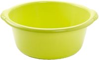 Set van 2x stuks kunststof teiltjes/afwasbakken rond 6 liter groen - Afmetingen 34 x 32 x 14 cm