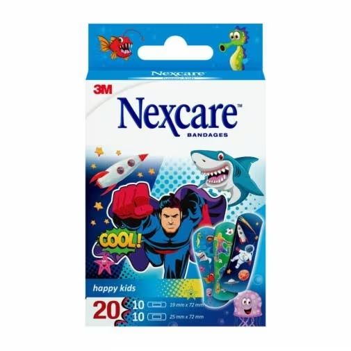 Nexcare Happy Kids Cool - 20 pleisters - Rechthoekig - Meerkleurig - Ademend