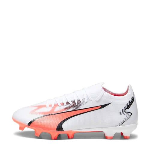 Puma Ultra Match FG/AG Sr. voetbalschoenen wit/rood/zwart