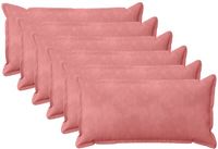 vidaXL Taie d'oreiller 6 pièces Rose 40 x 80 cm Velours