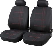 CarComfort Auto stoelbeschermer Nashville zwart voor 2 Voorstoelen