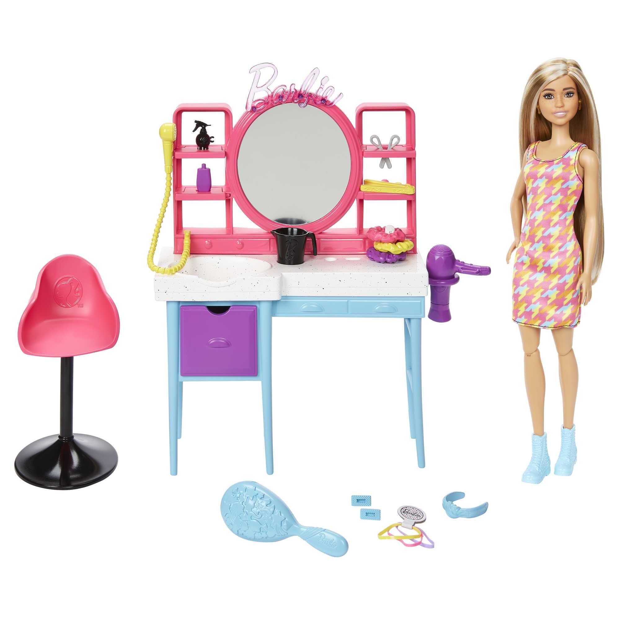 Barbie Totally Hair Pop en Speelset - Meerkleurig Fashion Doll voor Jongens/Meisjes vanaf 3 Jaar - 2023 Editie