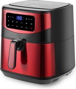 Swiss Pro+ - Airfryer 10L XXXL - Rood - SP-AF10L - Intelligente Heteluchtfriteuse Digitaal- 10L - XXXL - New Model 2023 - Touchscreen - TURBO Opwarmen - Piano Black - zwart - 10 liter