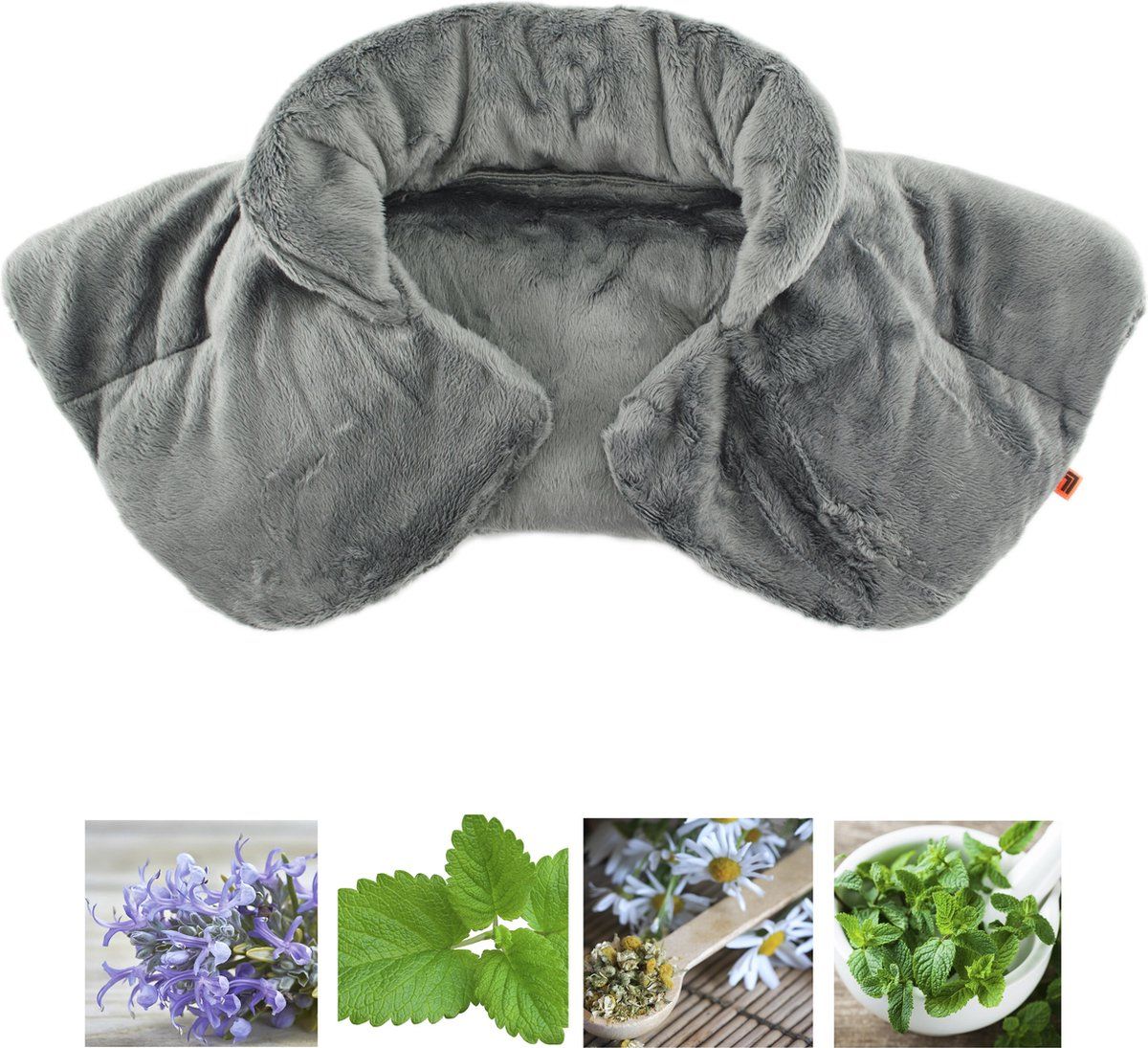 Sharper Image aroma-kruidenkussen voor nek en schouders grijs