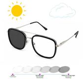 Readr. Charley - Leesbril & Zonneleesbril ineen - Zwart - +4.00 - Meekleurend UV400