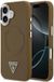 Guess Triangle Logo Back Case Eco-Leather (Magsafe Compatible) - Apple iPhone 17 - Bruin