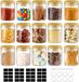 Ensemble de pots de conservation avec couvercles - 15 pièces, 180 millilitres